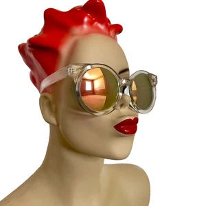 SONNENBRILLE KLARES Gestell RUND verspiegelt UV 400 Schutz - Bild 1 von 9