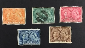 Canada 1897 VF Used Sc#'s 51-55,    Cv$245.       (W51) - Picture 1 of 2