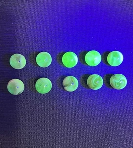 Vintage Lot Of 10 JABO 3/4” Shooter Fluorescent Marbles Stunningly Beautiful - Picture 1 of 14