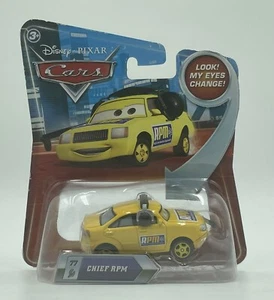 Disney Cars Lenticular Eyes Series 2 Chief RPM Diecast Car #77 *Brand New* - Picture 1 of 7