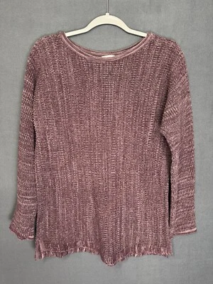 Pure Jill by J. Jill Sweater Women's Medium Purple Marled Knit Pullover Textured - Image 1 of 4