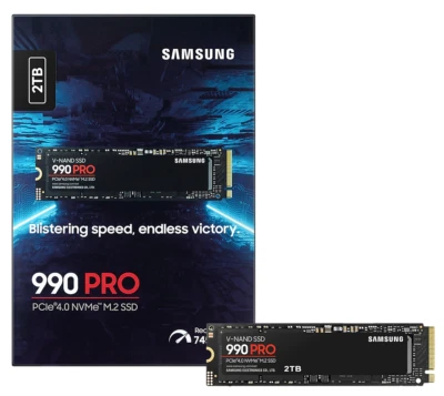 Samsung 990 PRO 2TB PCIe 4.0 NVMe M.2 2280 SSD - MZ-V9P2T0BW - image 1 of 2