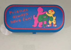 vintage barney  FRIENDS ALWAYS HAVE FUN ! glasses eyeglasses sunglasses case - Picture 1 of 3
