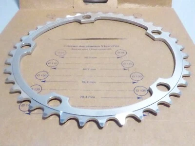 NOS T.A. Plato 39T Aluminio TA 3/32" Vintage Vento 135 mm campagnolo Foto 1 de 4