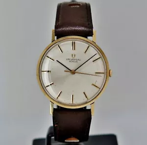 Universal Geneve 18k solid gold mens watch, hand winding cal. 347 serviced, 1968 - Picture 1 of 15