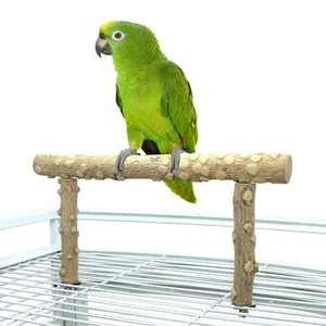Bird Perch Stand Cage Top Gym Natural Wood Parrot Branch for Small Medium Large - Picture 1 of 7
