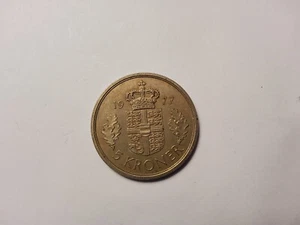 Dänemark, 5 Dänische Kronen 1977, Margarethe II. - Bild 1 von 2