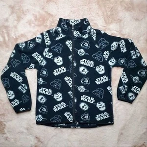Star Wars H&M Fleece Jacket Boys Youth 6–8Y Blue Full Zip Hoodie Coat - Picture 1 of 5