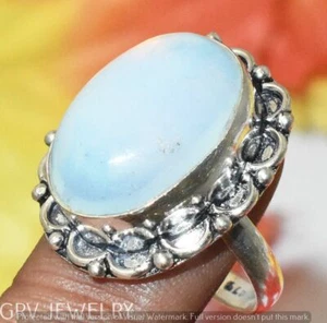 Opalite Gemstone Ring 925 Silver Overlay Us Size 8.5" U300-G257 - Picture 1 of 1