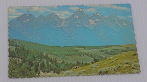 1970 PHOTO POSTCARD, TETON MOUNTAIN RANGE FROM JACKSON HOLE, WYOMING - Picture 1 of 2