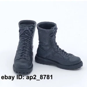 1/6 Scale Solid Tactical Combat Boots Shoes For Male 12" Action Figure Custom - Picture 1 of 2