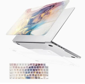 Macbook Pro 14 Inch Plastic Hard Case 2021 A2442 Quicksand Marble - Picture 1 of 2