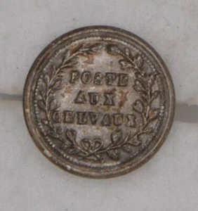 LA POSTE AUX CHEVAUX - Bouton Poste aux chevaux Second Empire d= 18 mm T. W & W - Picture 1 of 2