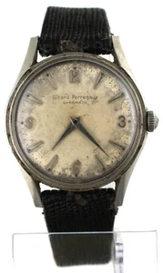 Orologio Svizzero Vintage anni '60 Girard Perregaux Giromatico Acciaio Inox 34 mm - Foto 1 di 11