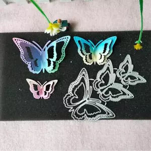 Taquetes de corte de metal mariposa libro de recortes papel artesanal molde plantillas en relieve - Imagen 1 de 3