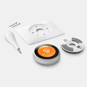 COMPLETE KIT: Google Nest 3rd Generation Learning Thermostat - Stainless Steel - Picture 1 of 1
