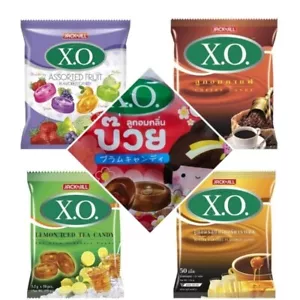XO Candy 50 Taps 110 G Lemon Tea Coffee Mixed Fruits Butter Caramel Plum Flavor - Foto 1 di 20