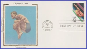 USA4 #2082 U/A COLORANO SILK FDC Olympische Sommerspiele Tauchen - Bild 1 von 1