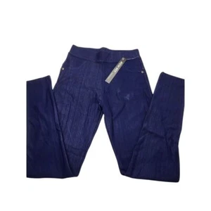 New Mix Leggings 1" Waistband with Back Pockets Navy Women's One Size 0-14 - Picture 1 of 10