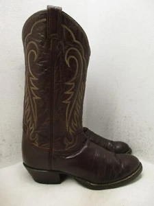 Tony Lama Schokoladenbraun Leder Cowboystiefel Herren Größe 8 D Stil 6567 - Bild 1 von 16