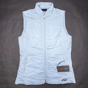 KJUS Maven Puffer Vest Women's Small Full Zip Lightweight Blue Sleeveless Preppy - Picture 1 of 13
