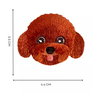 Brauner Zwergpudel Hund Aufbügler Patches Bügelbild Stickerei Bügelflicken DIY - Bild 1 von 2