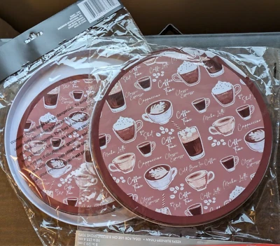 4 cubiertas de quemador de estufa eléctrica tazas de café 2(8”) 2(10") marrón rosa rojo Foto 1 de 3