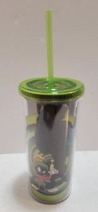 Vaso Looney Tunes Marvin The Martian 20 oz con tapa y pajita plata búfalo - Imagen 1 de 10