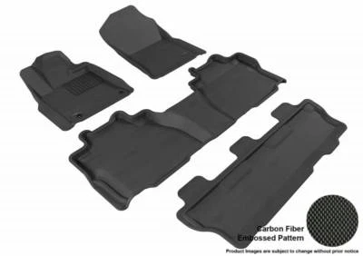 3D MAXpider 08-11 Fits Toyota Sequoia 2nd Row Bench Seat 1st-3rd Row Floor Mat - Image 1 of 4