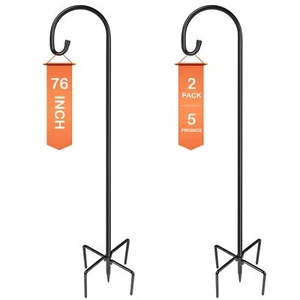 Shepherd-Hooks Adjustable for Bird-Feeder Lantern Plant-Hook Garden-Stake - P... - Picture 1 of 7