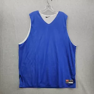 Vtg Nike Team Jersey Mens 2X-large Reversible Blue White Basketball Swoosh y2k - Picture 1 of 9