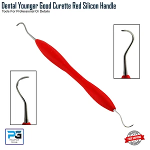 Dental SILIKONBESCHICHTETE WURZELSCHUPPEN GRACEY KÜRETTEN PARODONTALE INSTRUMENTE Rot - Bild 1 von 10