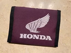 Billetera triple de nailon para hombre HONDA púrpura, 100% poliéster billetera perfecta - Imagen 1 de 4