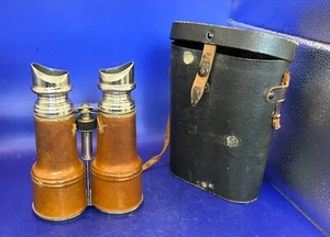 Antique WWI Era Chevalier Paris Day and Night Binoculars With Case - Picture 1 of 11