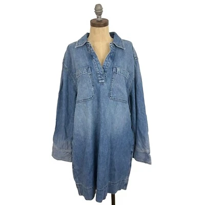 Mini Vestido MADEWELL Popover XL Edición Denim Aireado Lavado Croswell Nuevo con Etiquetas B51 Foto 1 de 4