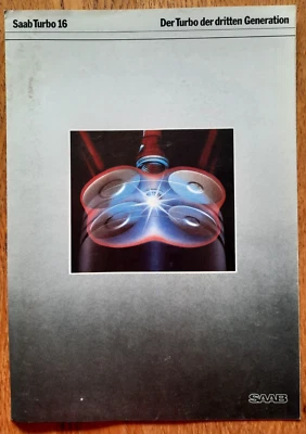 1983 SAAB Turbo 16 car sales brochure. German text - Image 1 of 4