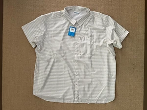 Columbia Men's Button Front Short Sleeve Front Zip Pocket Shirt Size 6X - Picture 1 of 2