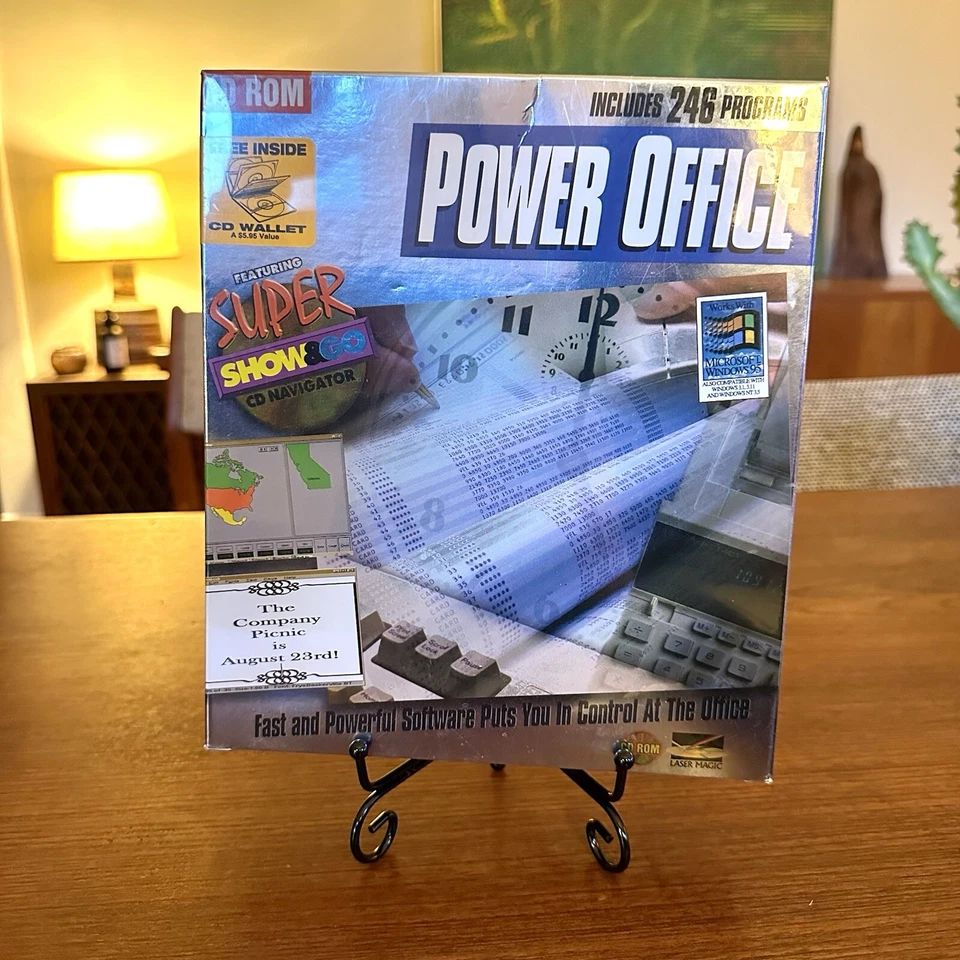 Vintage Power Office CD ROM Software Laser Magic 1995 Windows 95, 246 Programs - Image 1 of 4