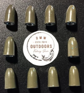 Tungsten SAPPHIRE PUMPKIN Worm Weights 1/4 ounce (7.2g) 10pk, Bullet Weights - Picture 1 of 9