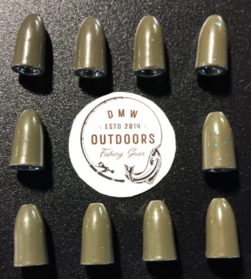 Tungsten SAPPHIRE PUMPKIN Worm Weights 1/4 ounce (7.2g) 10pk, Bullet Weights - Image 1 of 4