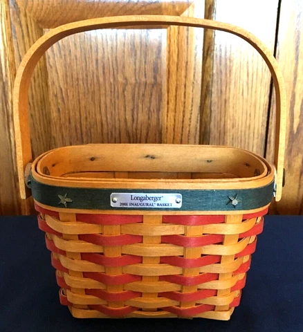 Longaberger 2001 Inaugural Basket in Honor of President Bush (43) ~ EUC!! Cover