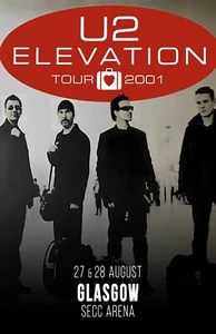 U2 2001 Glasgow Framed Concert Poster - Picture 1 of 2