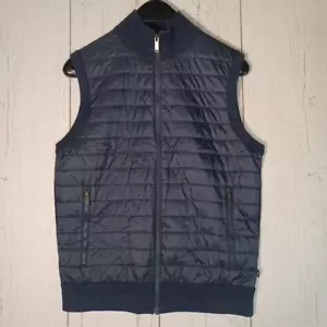 Michael Kors Herren Weste Front Stepp Puffer Gr. S Navy Leicht Taschen Reißverschluss - Bild 1 von 7