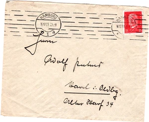DR Brief HAMBURG (Masch.-Stempel) - OLDENBURG mit 414 EF; 16 - 12 - 31 - Picture 1 of 1