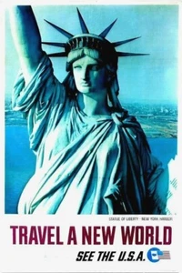 Original vintage poster AMERICA LIBERTY NEW YORK USA 1966 - Picture 1 of 1