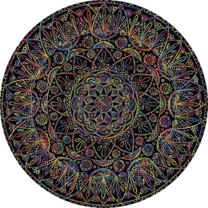 1000 Teile Mandala Puzzle Rundpuzzle für Erwachsene anspruchsvoll hart Brainteaser - Bild 1 von 2