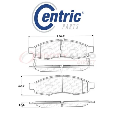 Centric Posi Quiet Disc Brake Pads w Shims for 2004-2006 Infiniti QX56 5.6L gl Foto 1 de 4