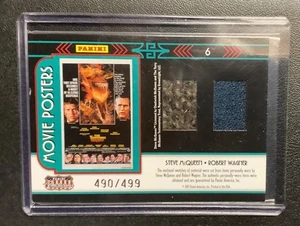 STEVE MCQUEEN & ROBERT WAGNER WORN SWATCH RELIC CARD AMERICANA MOVIE POSTERS - Picture 1 of 2