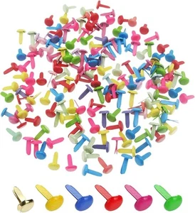 100 PCS Paper Fasteners & Multicolor Split Pins for Paper Craft, DIY Stamping, - Picture 1 of 7