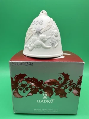 LLADRÓ 2006 Lladro Porcelain Christmas Tree Bell Porcelain Ornament Mate With Box